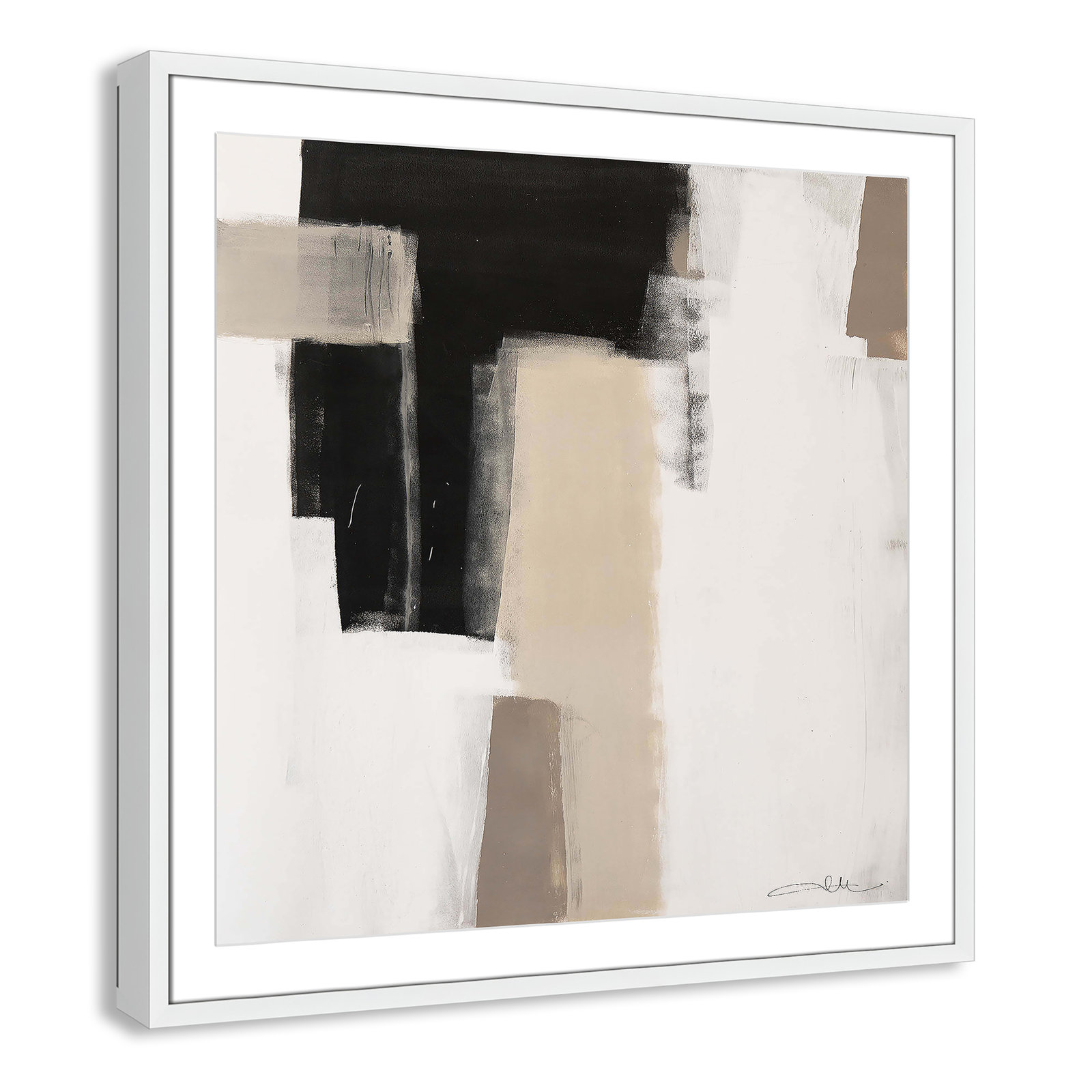 Earth Scapes I Print, 32" H x 32" W x 1.25" D, White Box Framed