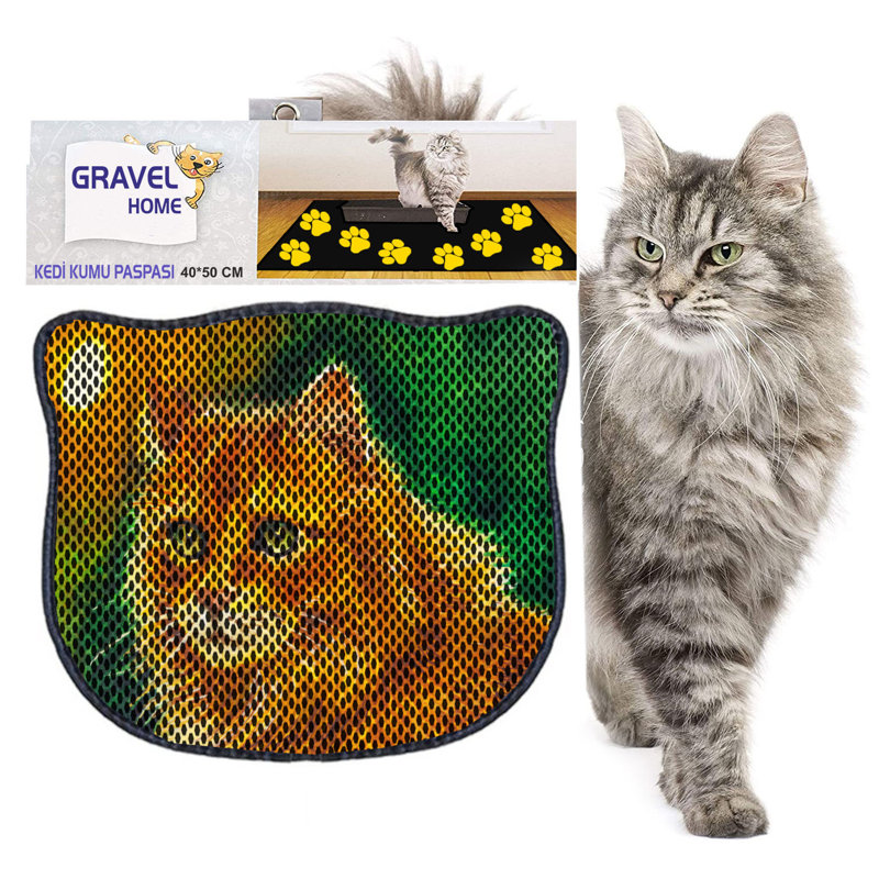 Durable Cat Litter Mat, 15.7 x 19.7 inches | 50% PVC / 50% Polyester, Machine Washable & Vacuum Friendly | Perfect for Easy Cleanup, Non-Slip Design to Keep Your Home Clean & Fresh, Ideal for Pet Owners