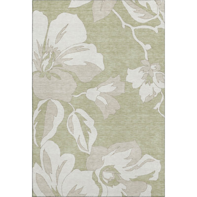 Premium Machine Washable Prisco Aloe Rug