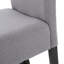 Tabouret de comptoir Kd (2), abat-jour gris, P 17,75 po x l 23,20 po x H 37,73 po, base en bois massif, tissu d'ameublement 100% gris chic et élégant