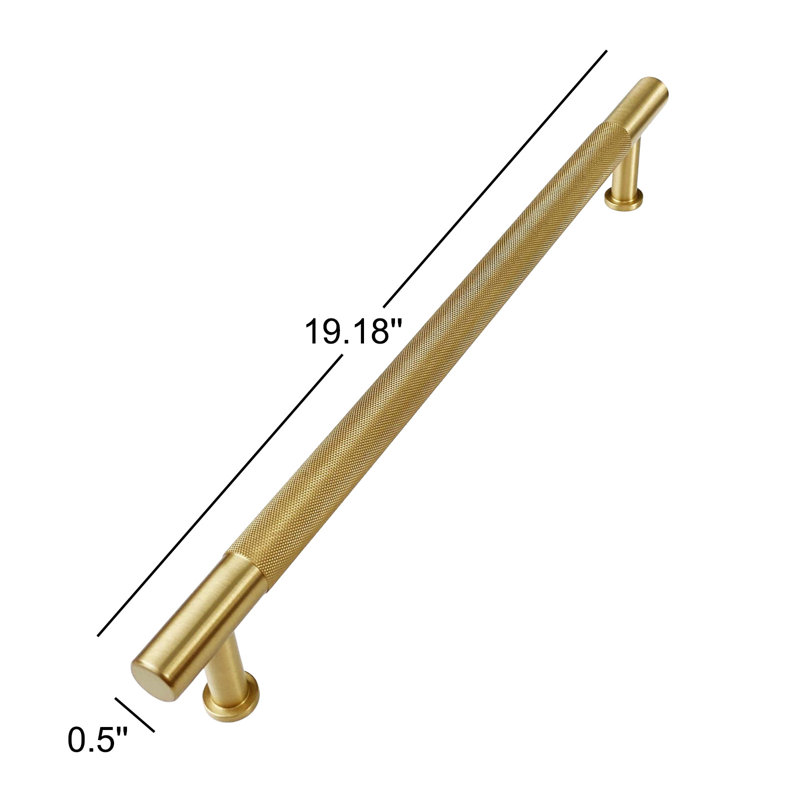Knurled 7 9/16" Center to Center Bar/Handle Pull, 17 5/8"