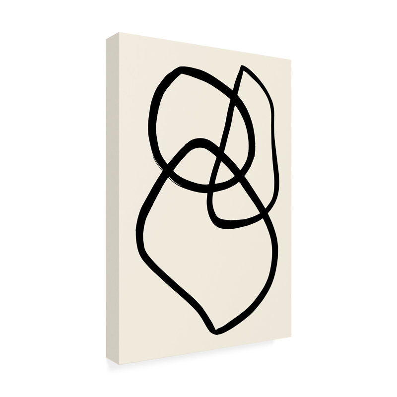 Art sur toile, lignes noires 03, H 32 po x l 22 po x P 2 po