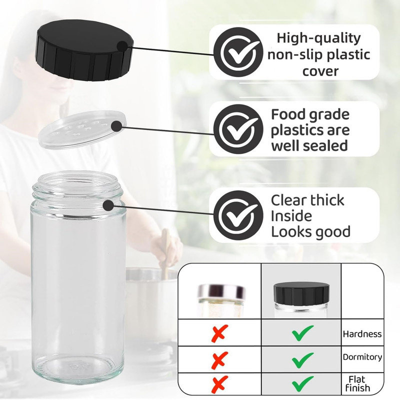 Freestanding Spice Jar & Rack Set
