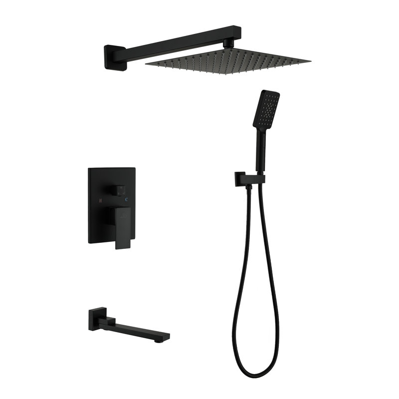 All-In-One Kit with Rough in-Valve, Matte Black