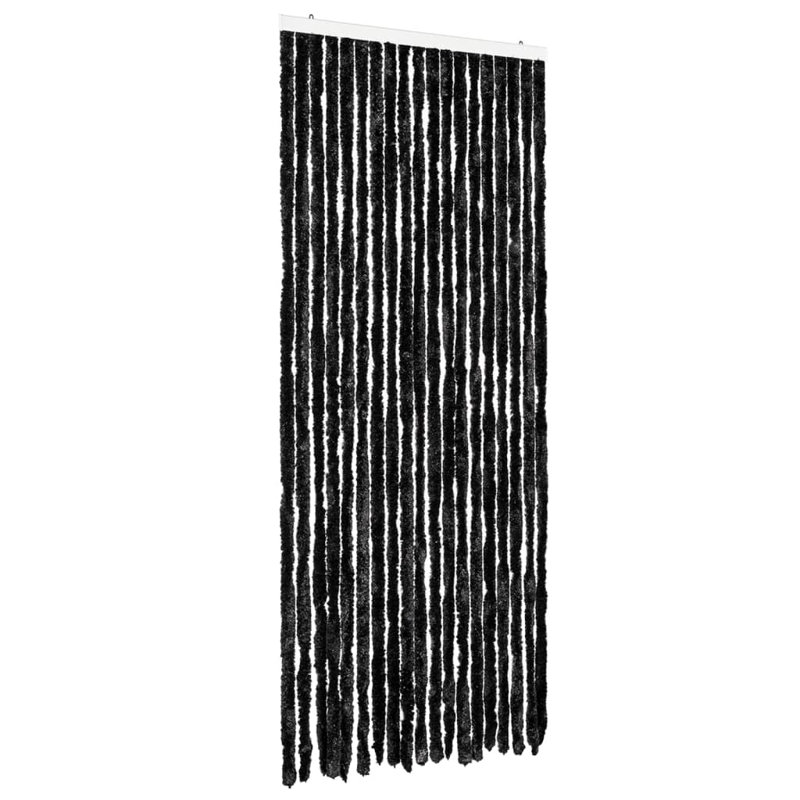Elísabet Room Darkening Curtains / Drapes Single Panel, Anthracite,  56cm Width x 200cm Drop