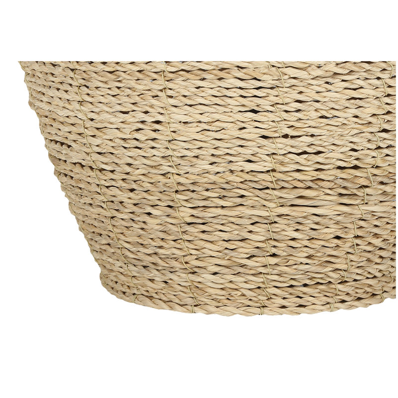 Lighting, h 25 po, lampe de table, rotin, abat-jour beige, transitionnel