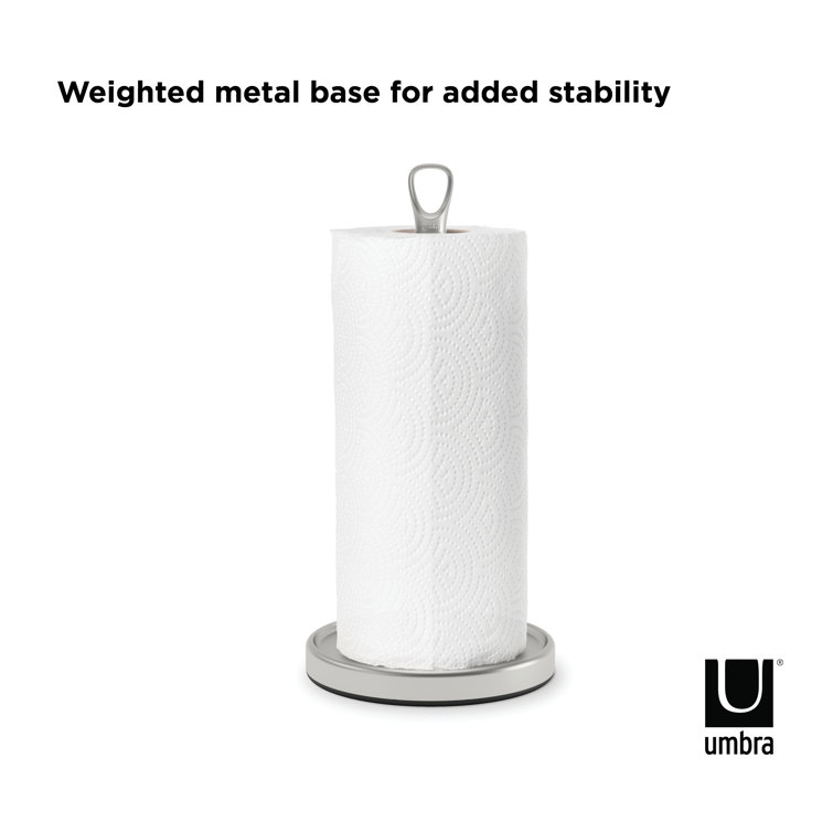 Umbra Nickel Metal Wall-mount Paper Towel Holder in the Paper Towel Holders  department at