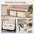 2 Pack Shoe Storage Box Organizer- 24 Cell Space Saver Shoes Containers Bin With Clear Lids Stackable, Can Fit Ottoman, Foldable Shoe Rack Cabinet Cubby