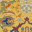 Tapis jaune à motif floral Weirton-694233997