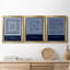Indigo Tile IV - ensemble de 3 impressions sur toile encadrées-1091233993-1091234039