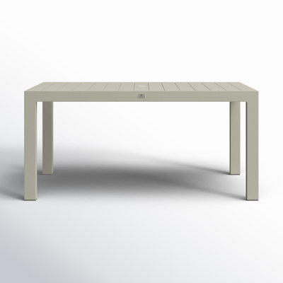 Melanie Classic Aluminum 6-Seater Rectangular Dining Table - Urban Stone