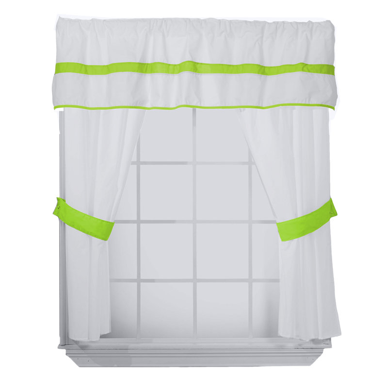 Cotton Blend Curtain/Drape, Green Apple