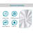 Gusseted Pillow Protector 400TC Cotton Stripe YKK Zipper Closure (White, Queen)-1188979384
