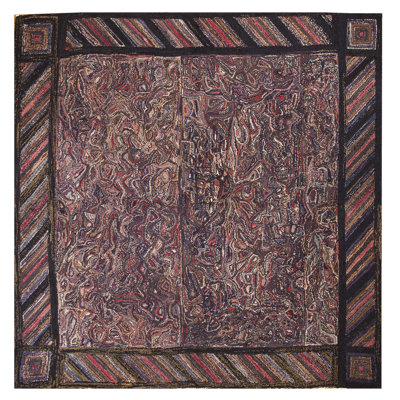 Hand Knotted Wool Striped Area Rug in Multicolored