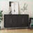 Sideboard, Black Modern Fluted Credenza with Adjustable Shelves &amp; Large Storage | MDF##