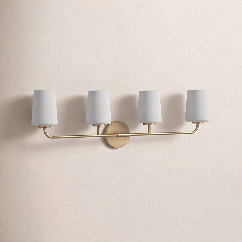 Fitz 4 - Light Dimmable Vanity Light, Lacquered Brass