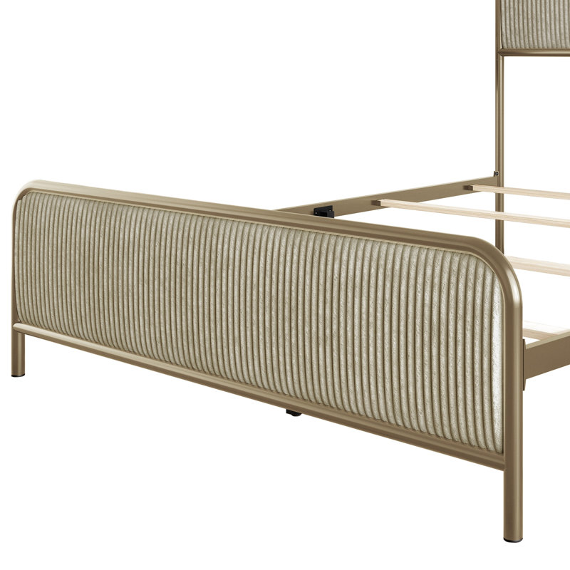 Parma Panel Bed, Metallic Gold, Twin