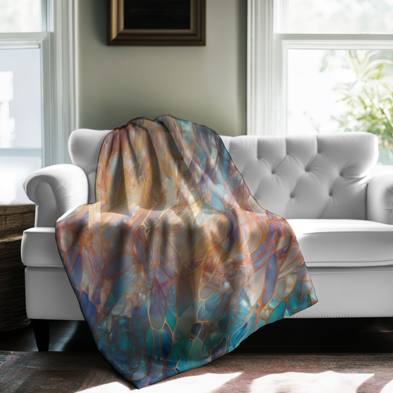 Maritime Beacon Patterns - 1 Piece Premium Sherpa Blanket, 60" W x 80" L, Shimmering Prism Designs