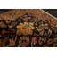 Tapis botanique traditionnel bleu foncé en laine noué à la main 6 x 15 pi 3 po Peshawar