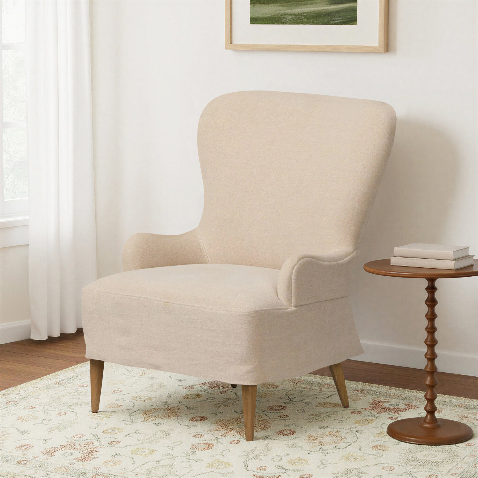Omar Upholstered Armchair, Broadway Dune