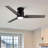 Bauhaus 52 in. Bassel Black Ceiling Fan with Light (3 Blades)-111378502-111378503