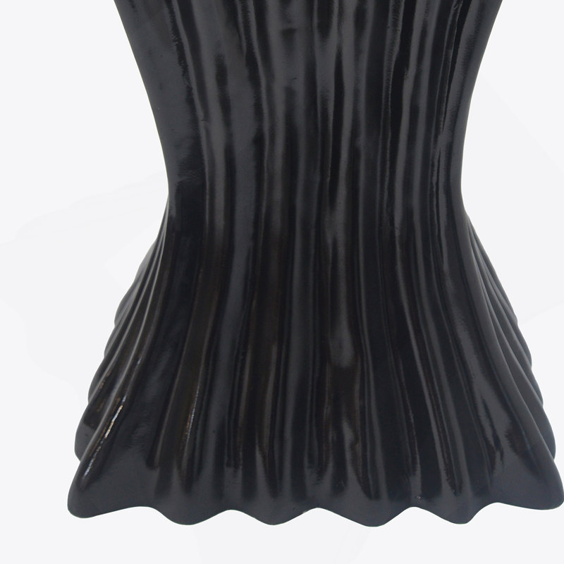 Table d'appoint, table de bout Wave Design, table d'appoint pour l'intérieur et l'extérieur, Noir