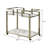 Janova Bar Cart in Clear and Brass