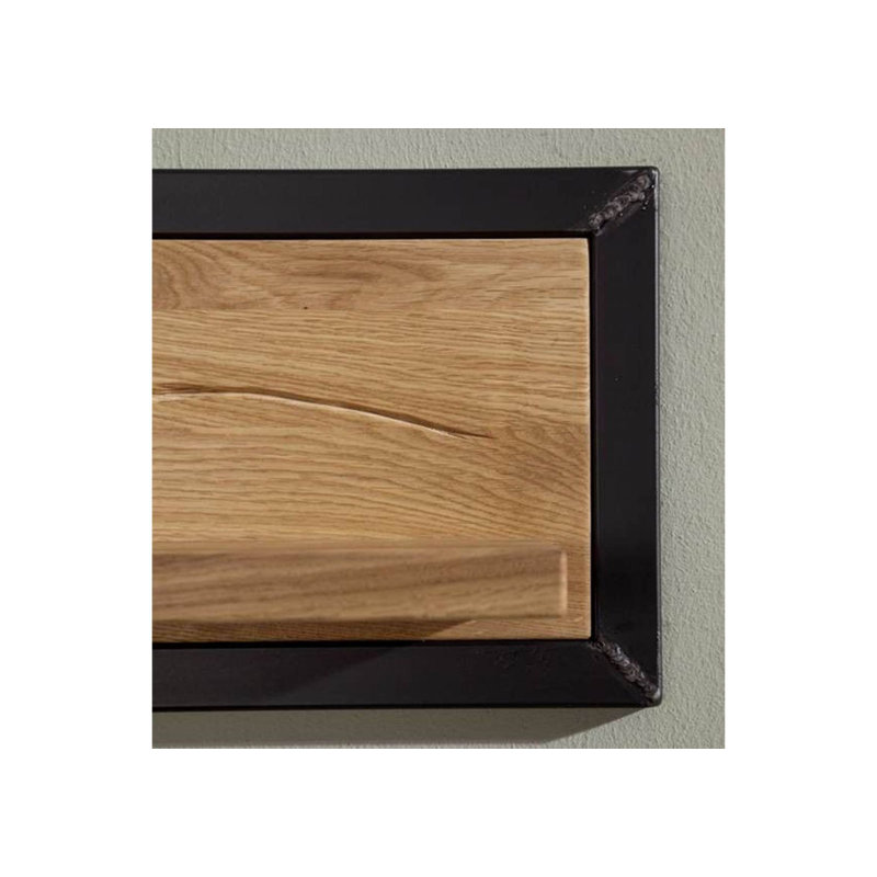 Villanders Oak Solid Wood Floating Shelf, 24cm H x 120cm W x 22cm D