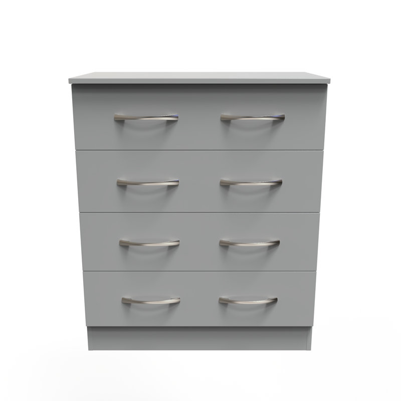Fully Assembled Alinuswe 4 - Drawer Chest of Drawers, Dusk Grey