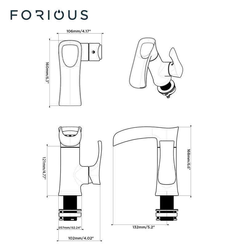 Single-Hole Single-handle Bathroom Faucet, Oil Rubbed Bronze