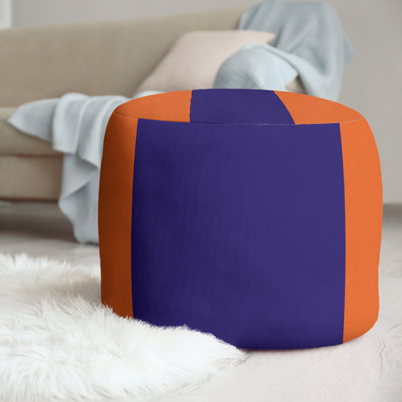 repose-pieds rond 20,5", Orange / mauve / orange