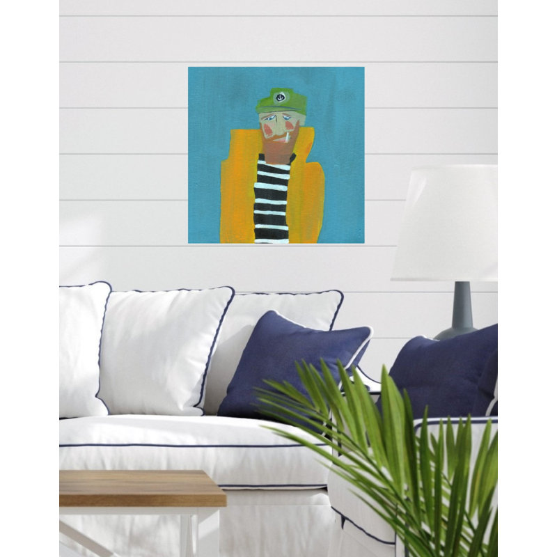 «Marin avec manteau orange et cape verte» sur toile