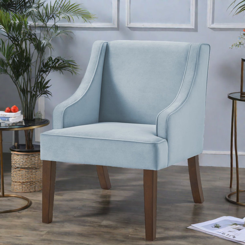 Chaises d'appoint de confort, siège compact moderne en bois de velours pour bureau à domicile