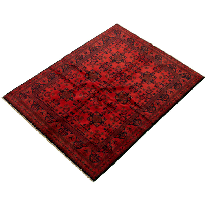 Tapis décoratif en laine noué à la main de conception unique 4 pi 11 po x 6 pi 4 po Diajah New Age