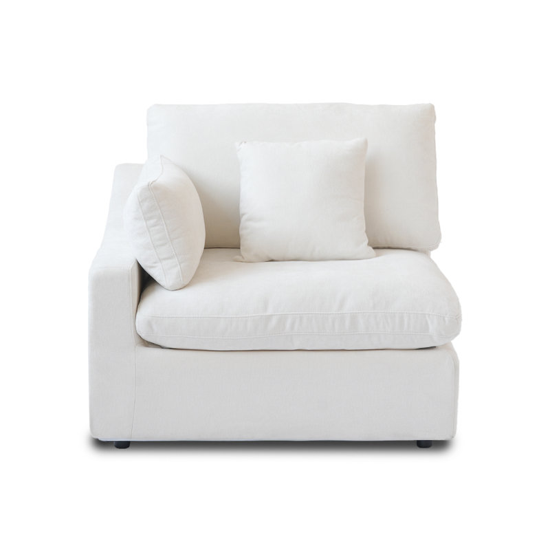 Right-hand Chair Slipcover, White