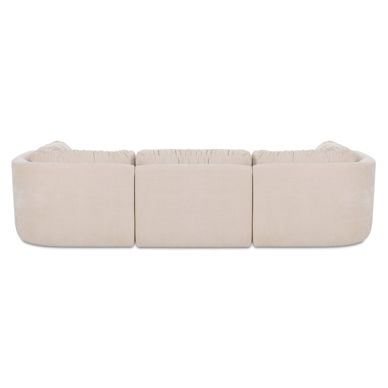 Matina Lounge Modular Sectional Taupe, Beige Polyester