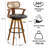 Swivel Upholstered Cane Back Bar Stools-592409354-592409349