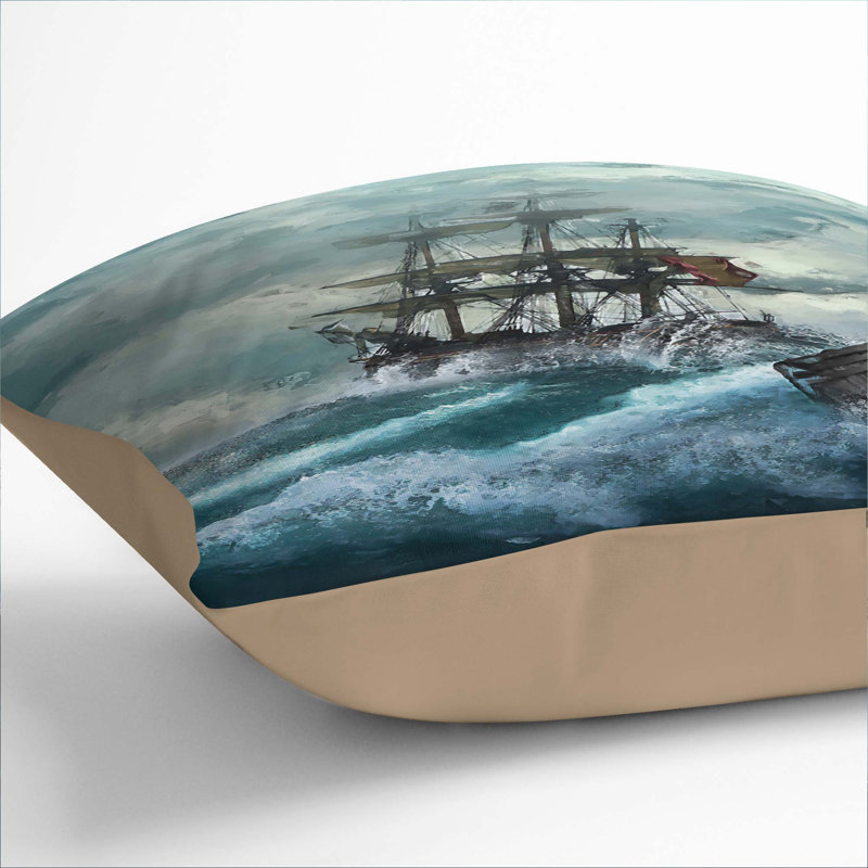 Square Throw Cushion, Stone, 55cm H x 55cm W x 20cm D