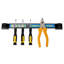 6-Piece Heavy Duty Steel Magnetic Tool Bar Set (Two 12-Inch, Four 18-Inch) - Black