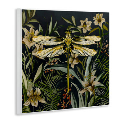 «Blooming Botanicals & Dragonfly», art mural par Jacob Q