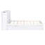 Lit plateforme double avec tablettes coulissantes et lit gigogne simple