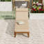 Chaise longue de patio inclinable avec dossier réglable à 4 niveaux, coussin épais et coussin d'appui-tête-130183217