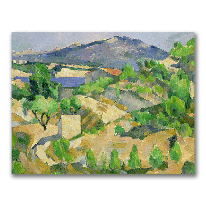 "Montagnes en Provence" par Paul Cezanne, reproduction d'art sur toile, H 35 po x l 47 po x P 2 po