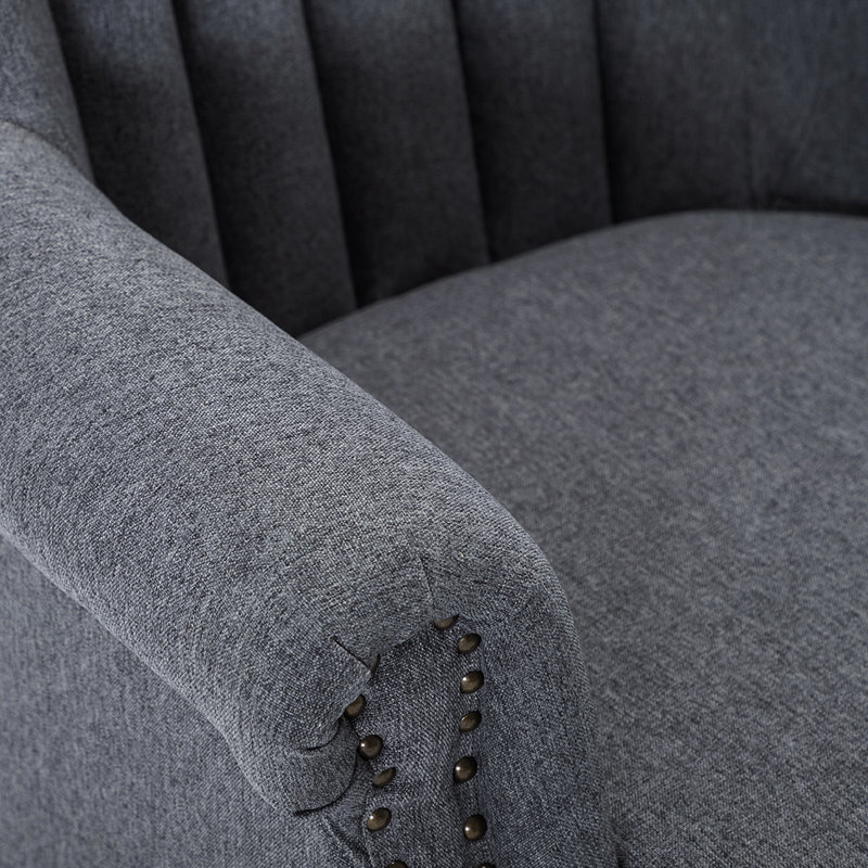 Edmay Upholstered Armchair, Grey