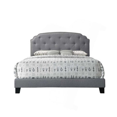 Grand lit en tissu Tradilla Grey