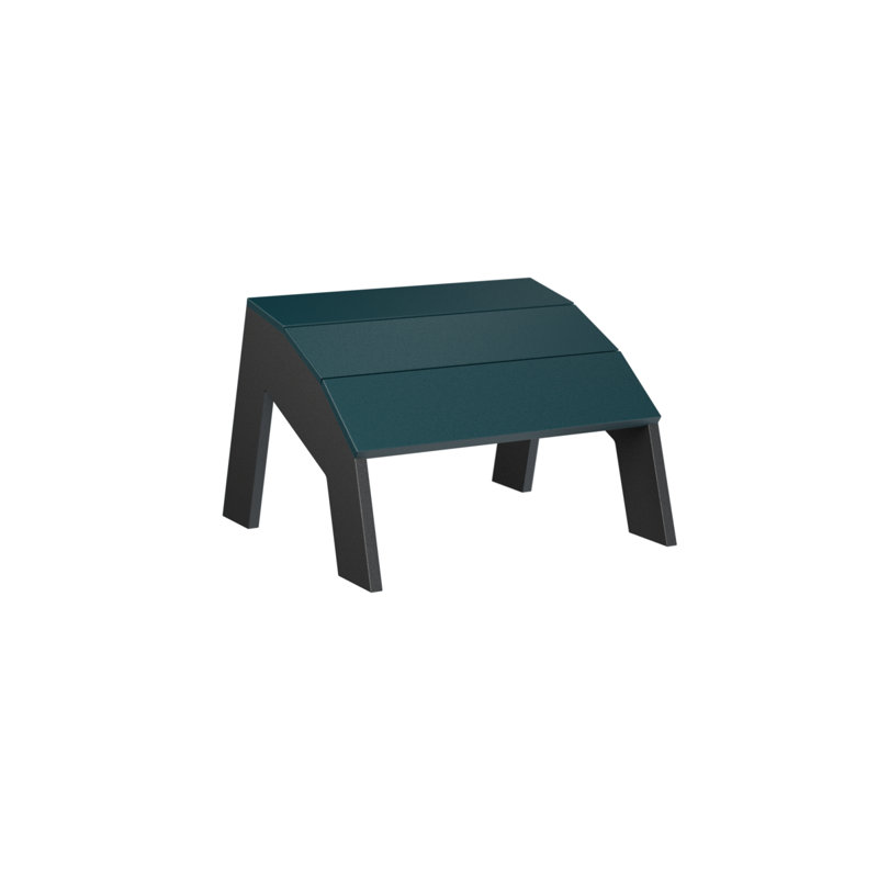 Nordic Outdoor Ottoman, Berry Top/Matte Black Base