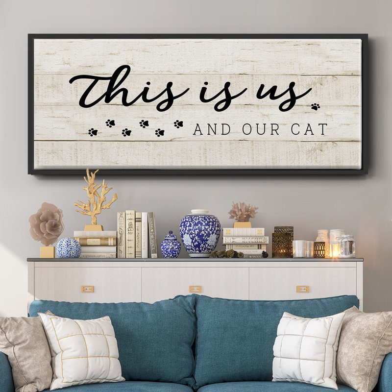 «Us and our Cat», toile encadrée, H 8 po x l 20 po