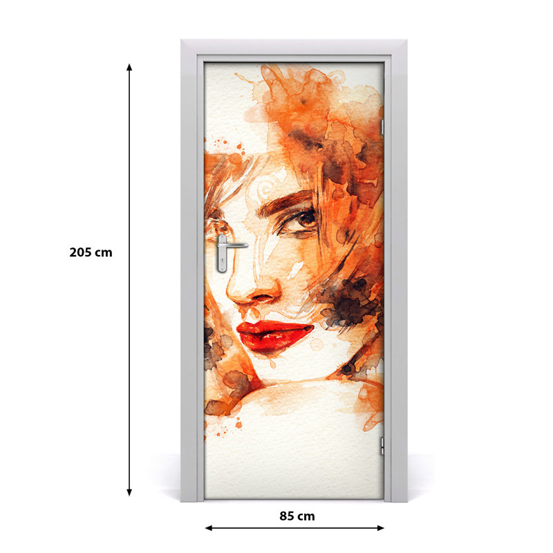 Abstraction Woman Door Decal