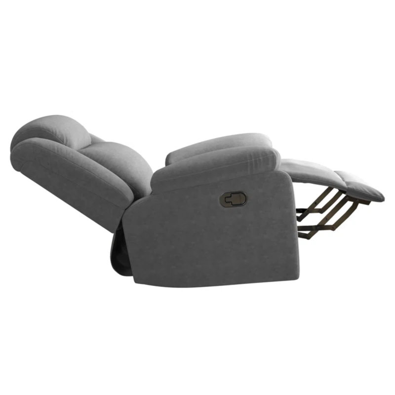 Carshalt 37.4" Wide Modern Upholstered Manual Rocker Recliner (Set Of 2), Gray