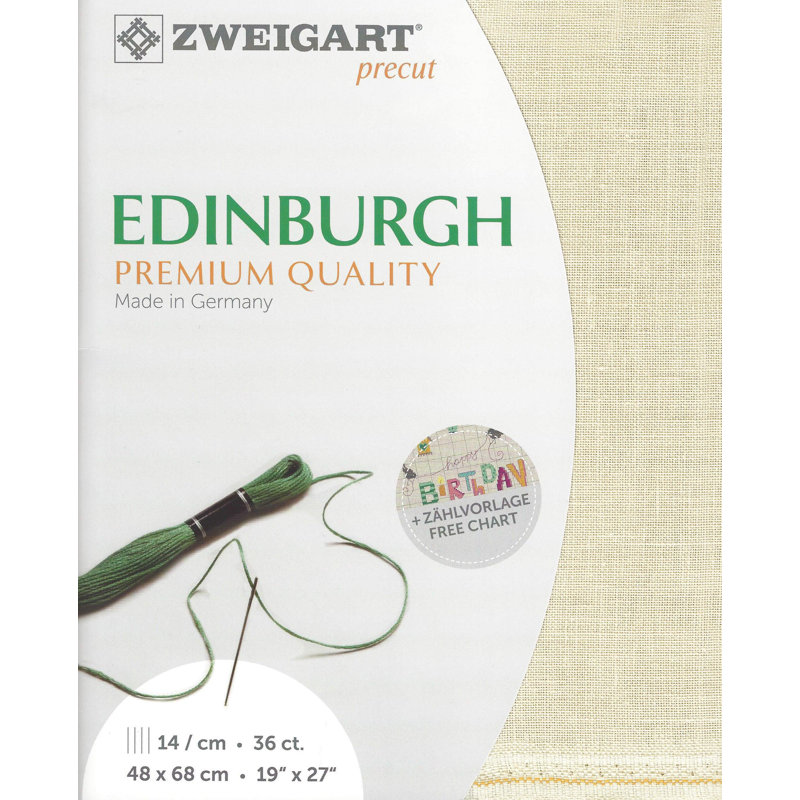 Prédécoupé Zweigart Edinburgh 36 pièces platine 3217/770, Platine